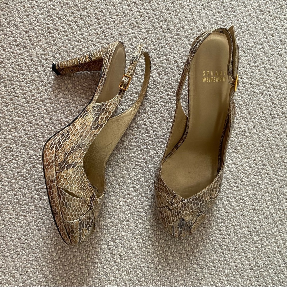 Stuart Weitzman Snakeskin Pumps